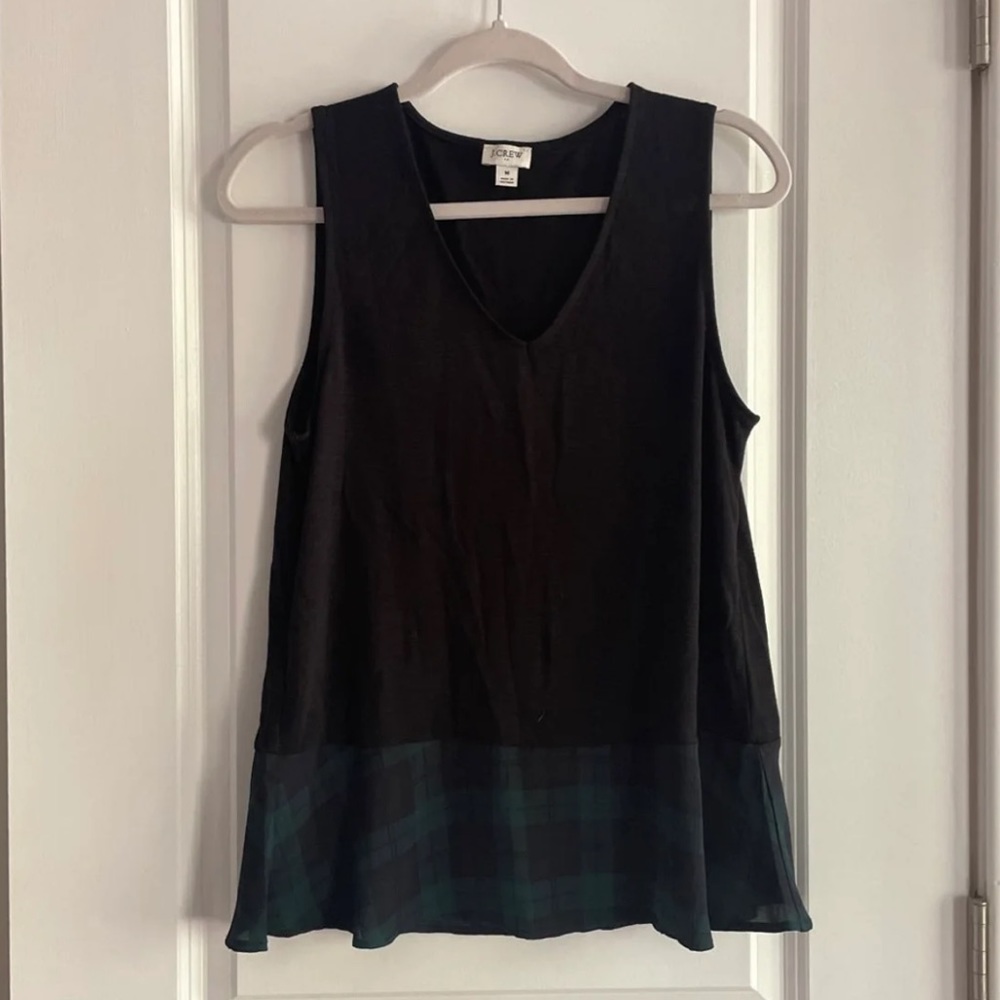 J Crew Plaid Tank Top M